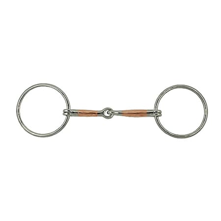 Copper Inlaid Ring Snaffle Bit